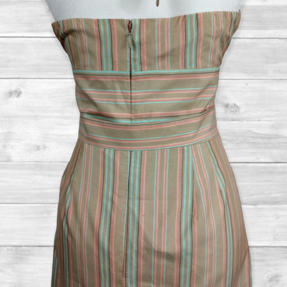 TOMMY Bahama Silk Tie Neck Dress 2 Women's Multicolored Lined Zip Back Size 2 - Picture 7 of 8
